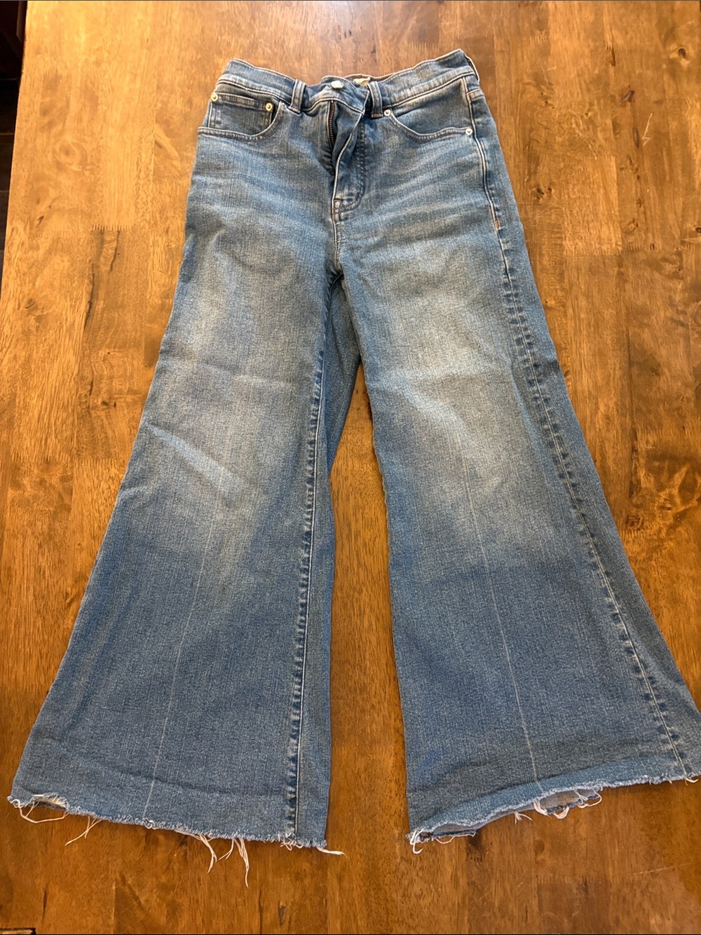 Madewell Light Blue High-Rise Wide Leg Jeans